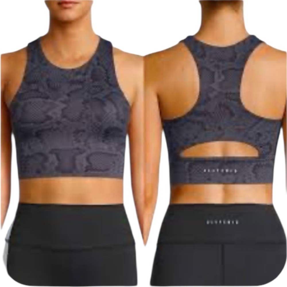 AllFenix Gray Snake Print Sports Bra